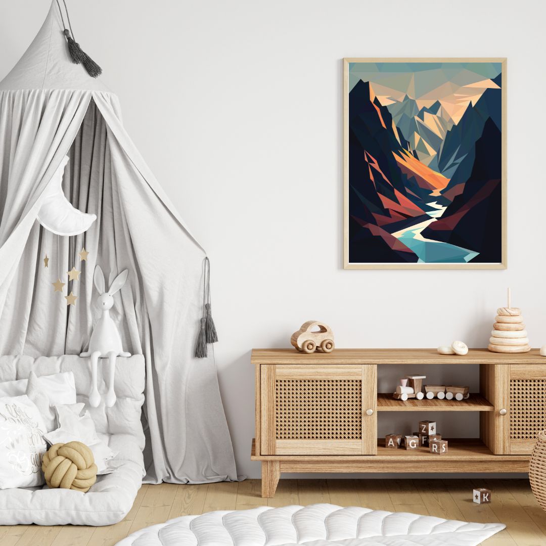 Colorful Brown Mountains Poster