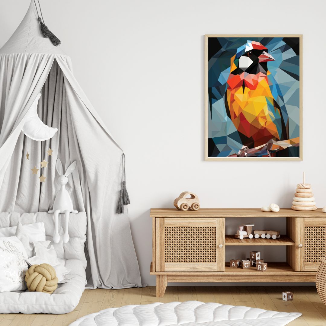 Birdie Low Poly Art Poster