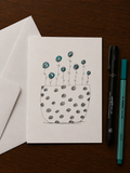Flowers V2 | Handmade Greeting Card – Original Illustrated Card