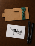 Cute Little Steps | Mini Handmade Greeting Card – Original Illustrated Card