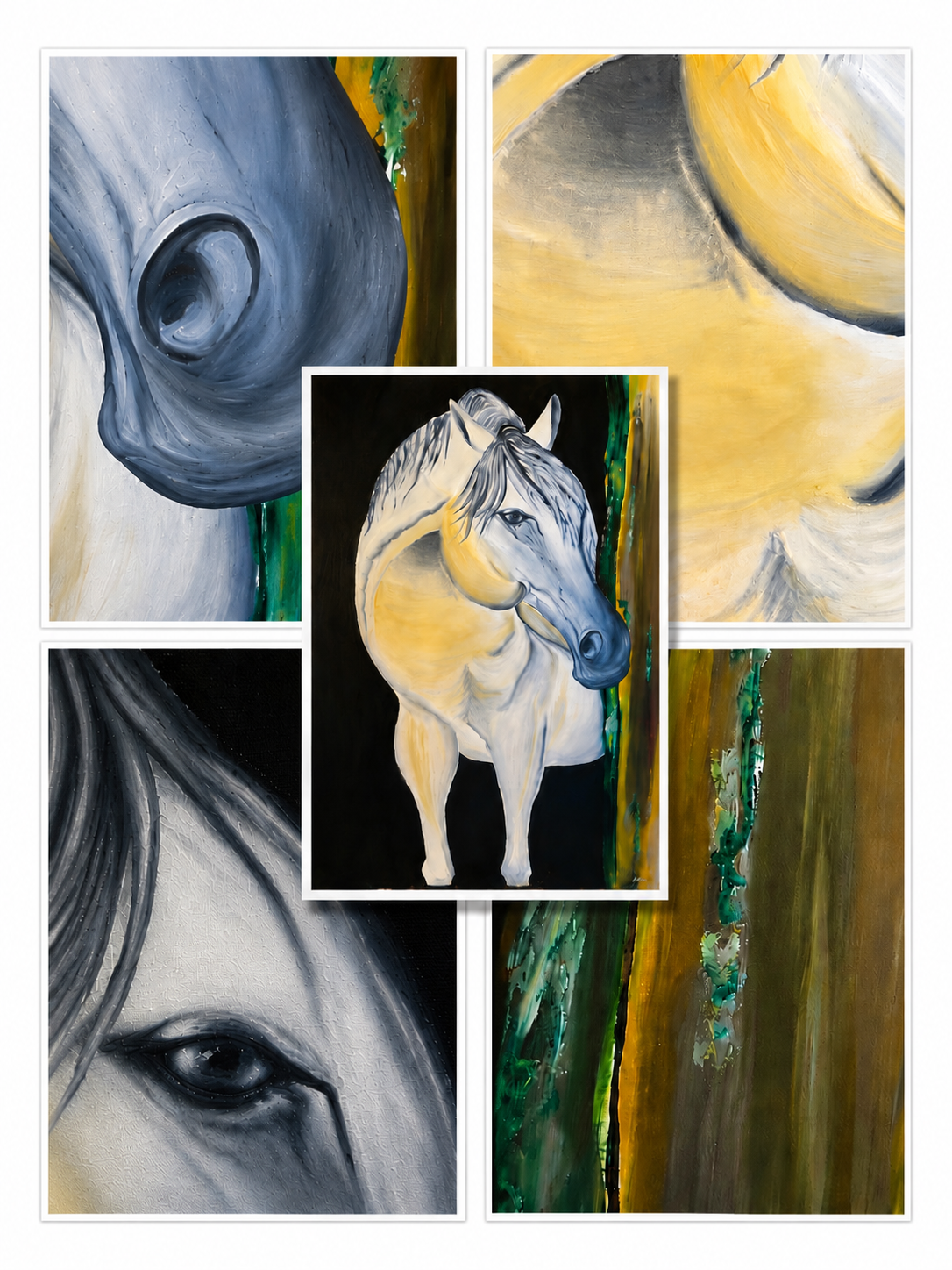 Horse | Original Contemporary Acrylic Painting – 100 x 150 cm Modern Abstract Artwork