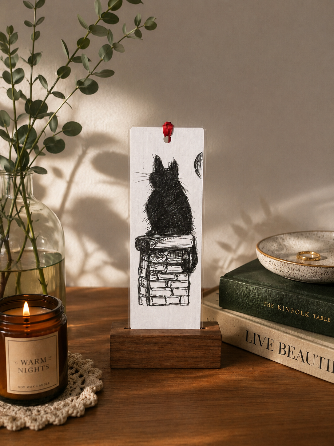 Cat Handmade Illustrated Bookmark – Original Art Bookmark