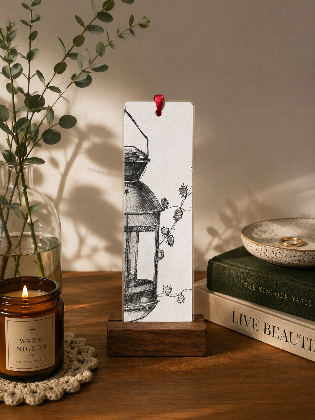 Lantern V.1 Handmade Illustrated Bookmark – Original Art Bookmark
