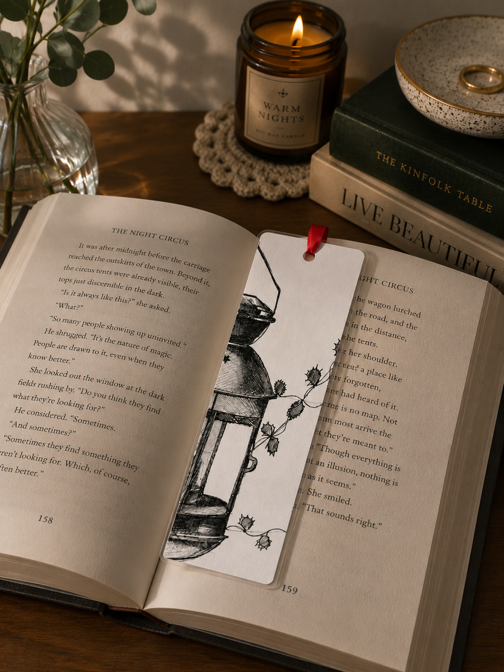 Lantern V.1 Handmade Illustrated Bookmark – Original Art Bookmark
