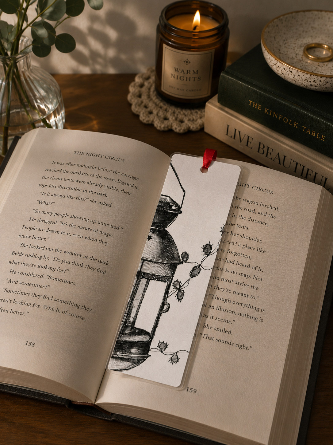 Lantern V.1 Handmade Illustrated Bookmark – Original Art Bookmark