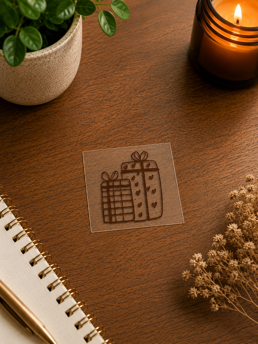 Christmas Tree Handmade Sticker Pack – Original Illustrated Stickers