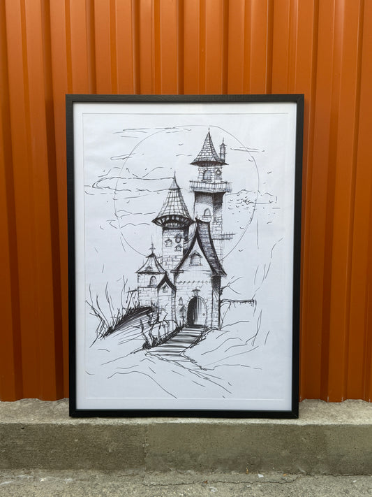 Witchy House | Framed Handmade Poster
