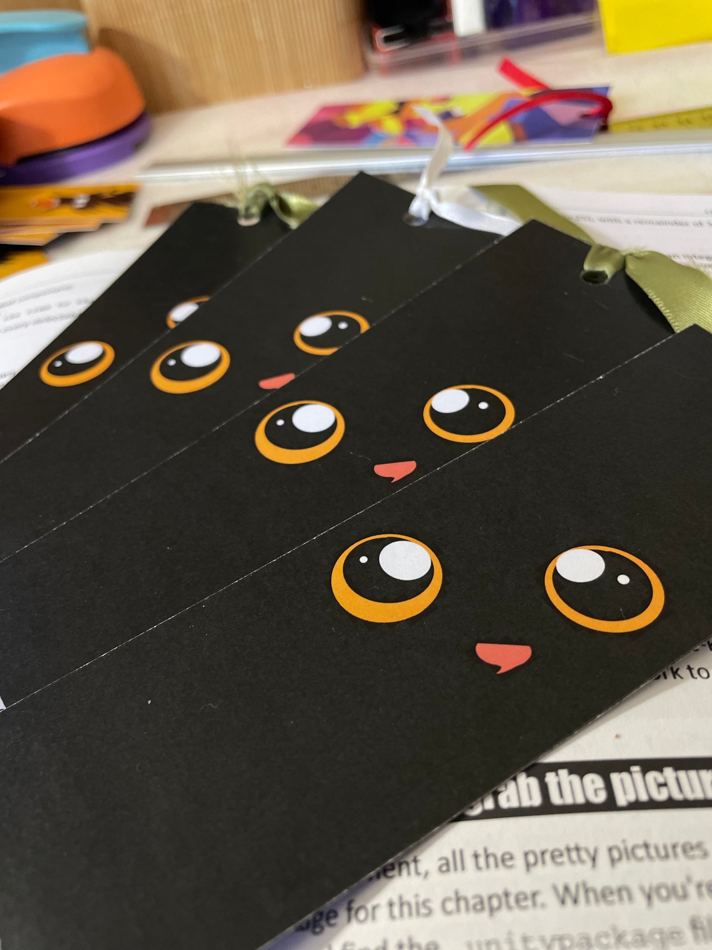 Googly Cat Eyes Bookmarks