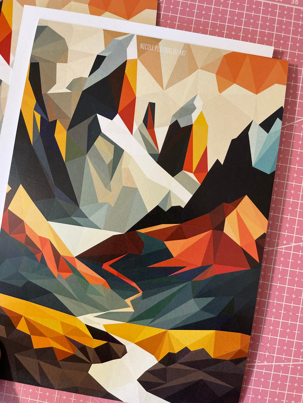 Colorful Mountains Postcard