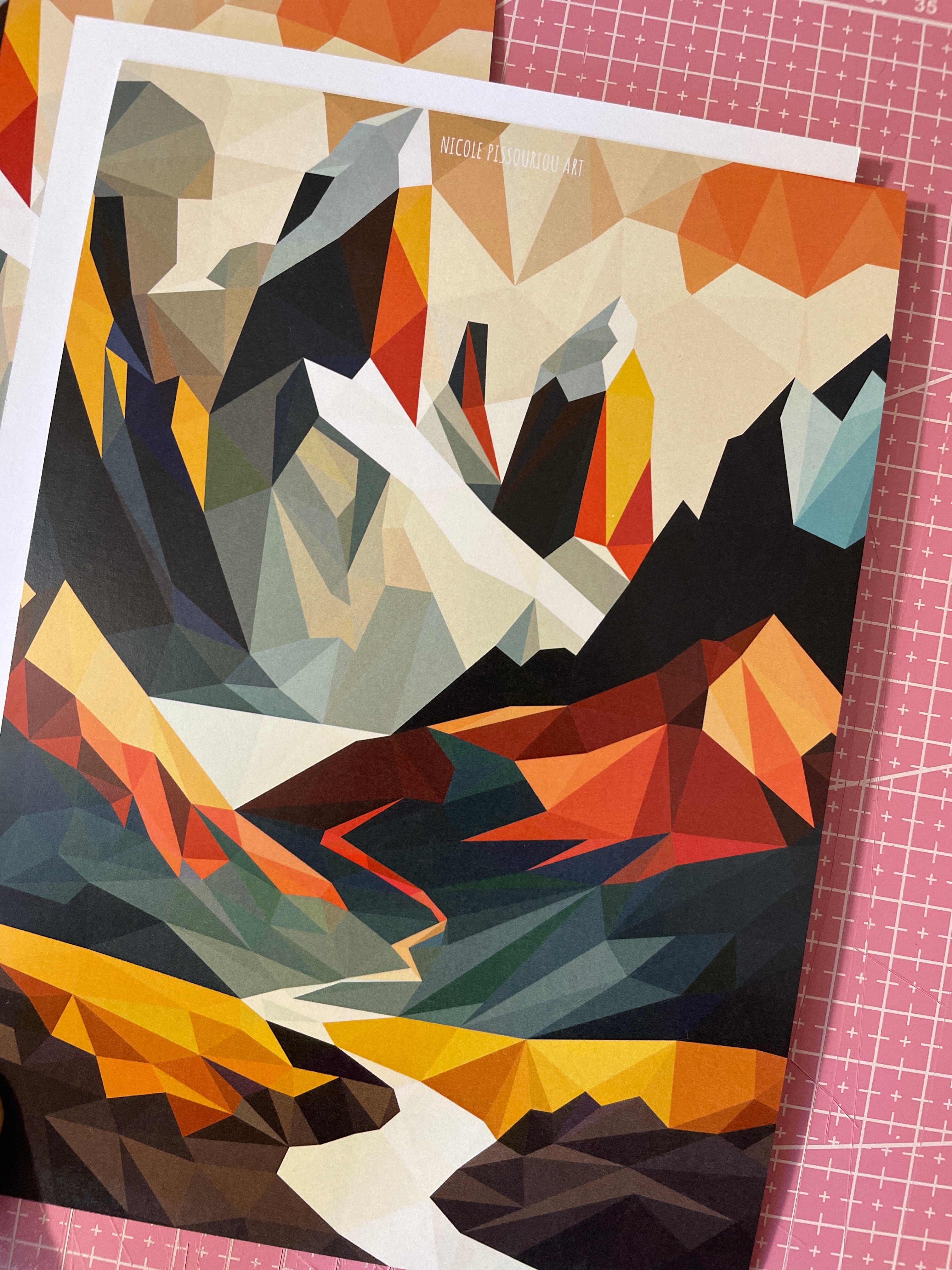Colorful Mountains Postcard