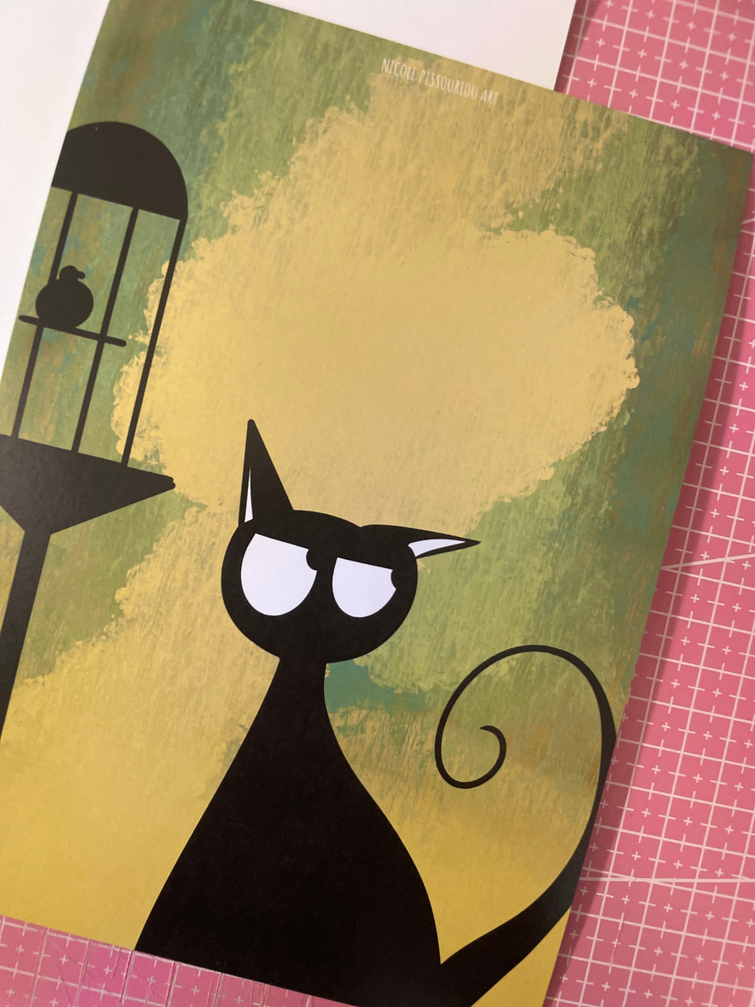 Black Cat Postcard