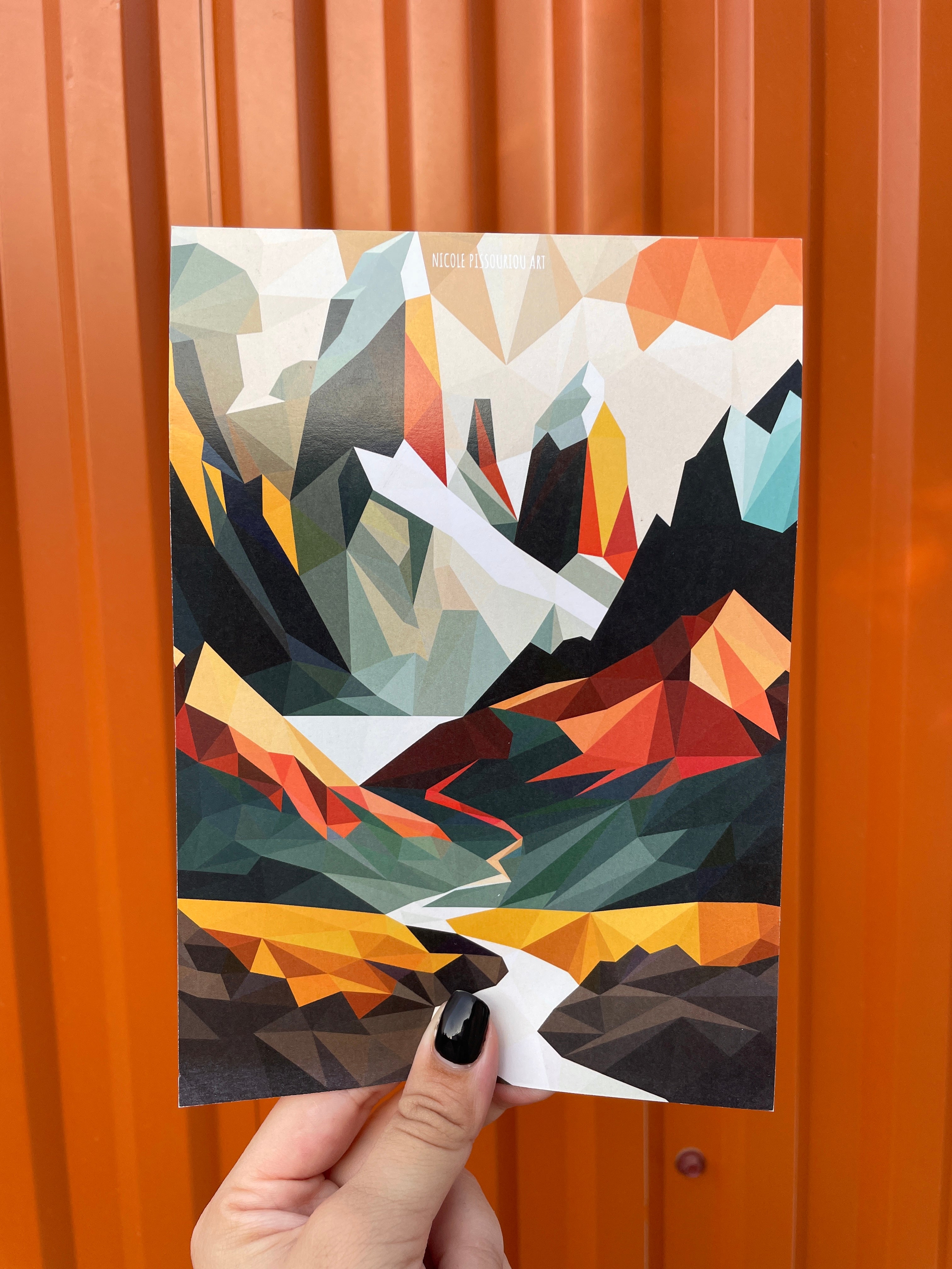 Colorful Mountains Postcard