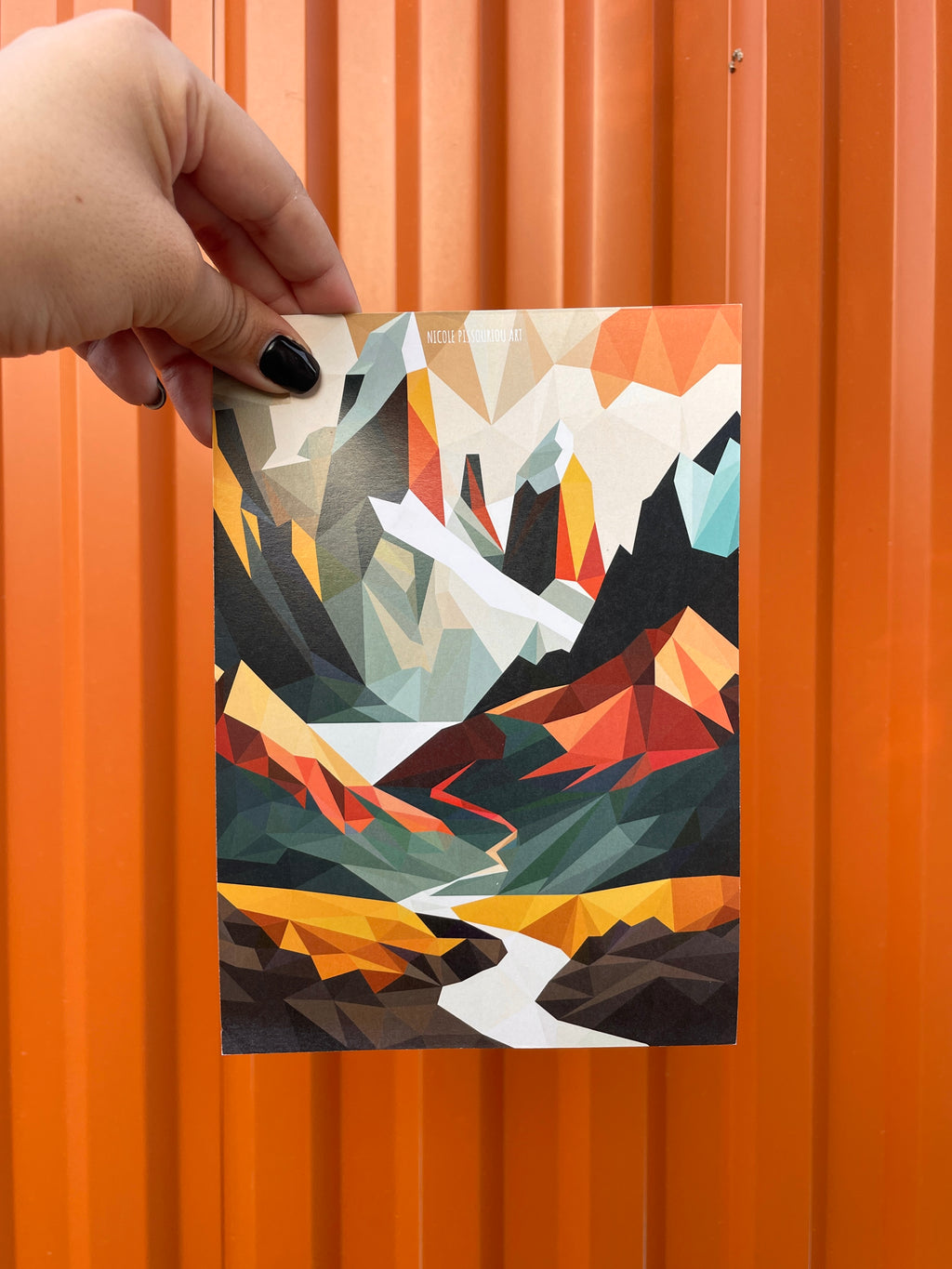 Colorful Mountains Postcard