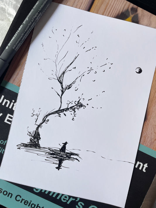 The Cherry Blossom Tree Poster | Original Handmade Art