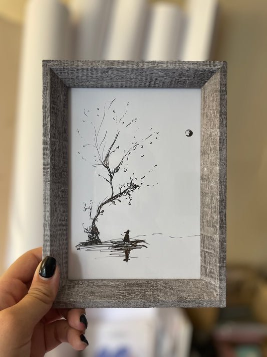 The Cherry Blossom Tree Poster | Original Handmade Art