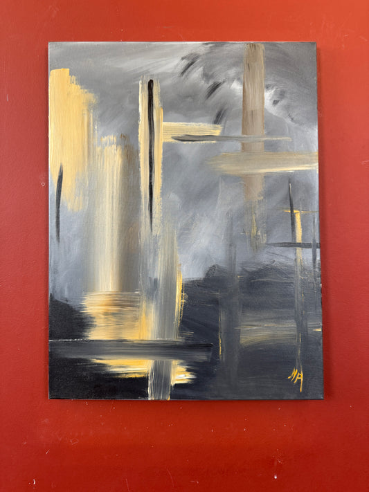 Yellow Mess | Contemporary Abstract Painting
