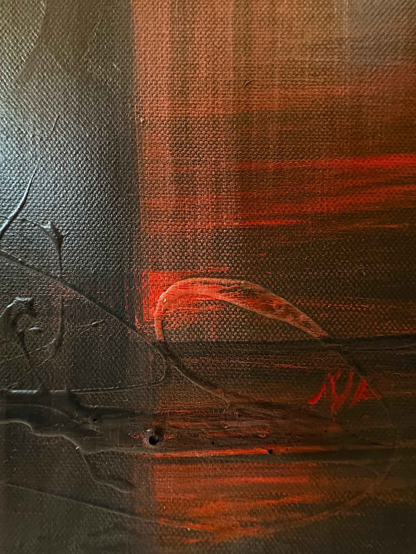 Squared Red | Contemporary Abstract Two Set Painting