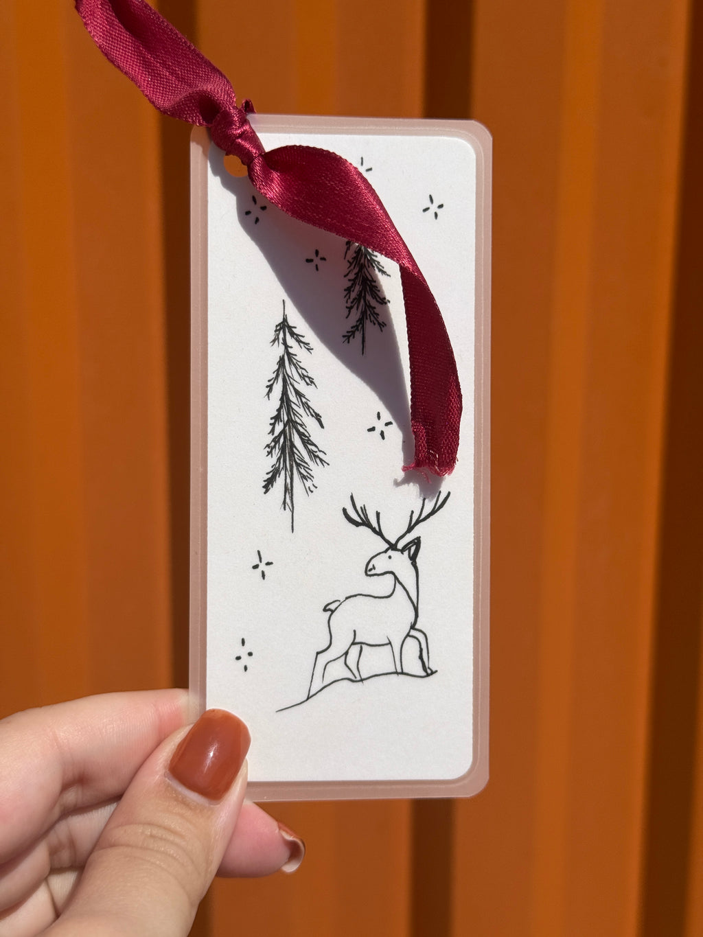 Reindeer Handmade Illustrated Bookmark – Original Art Bookmark