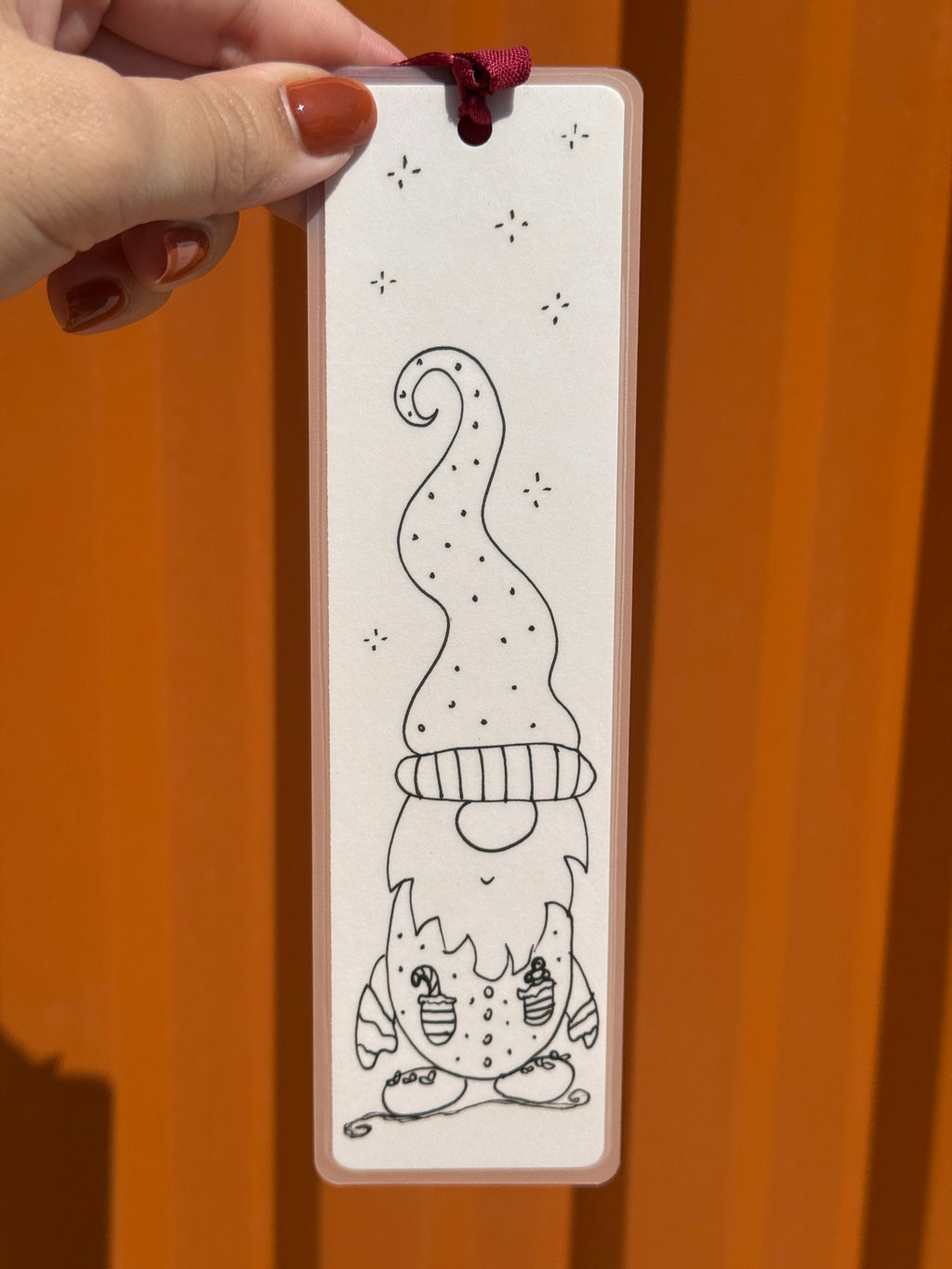 Christmas Dwarf Handmade Illustrated Bookmark – Original Art Bookmark