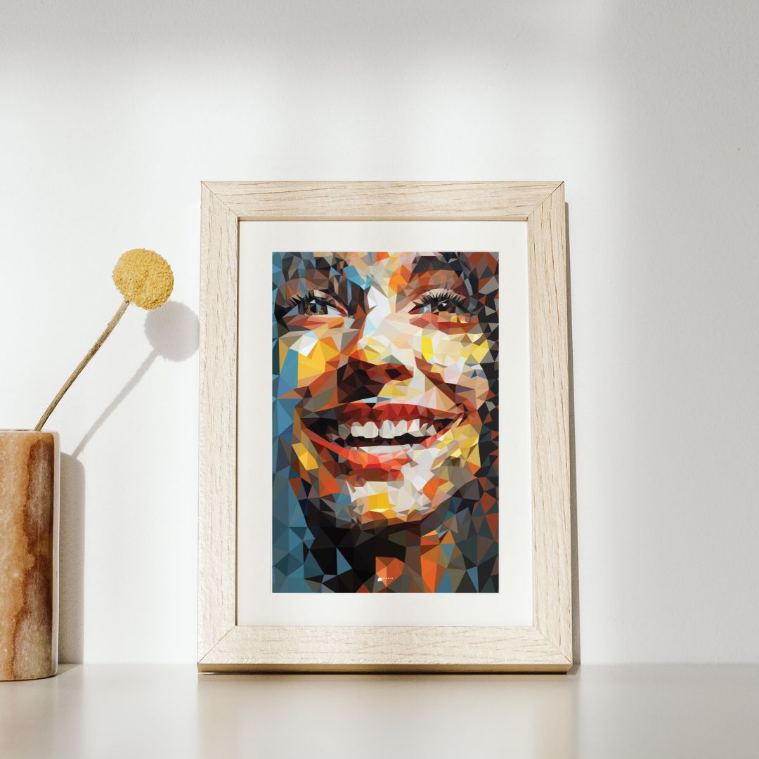 Julie Low Poly Art Poster