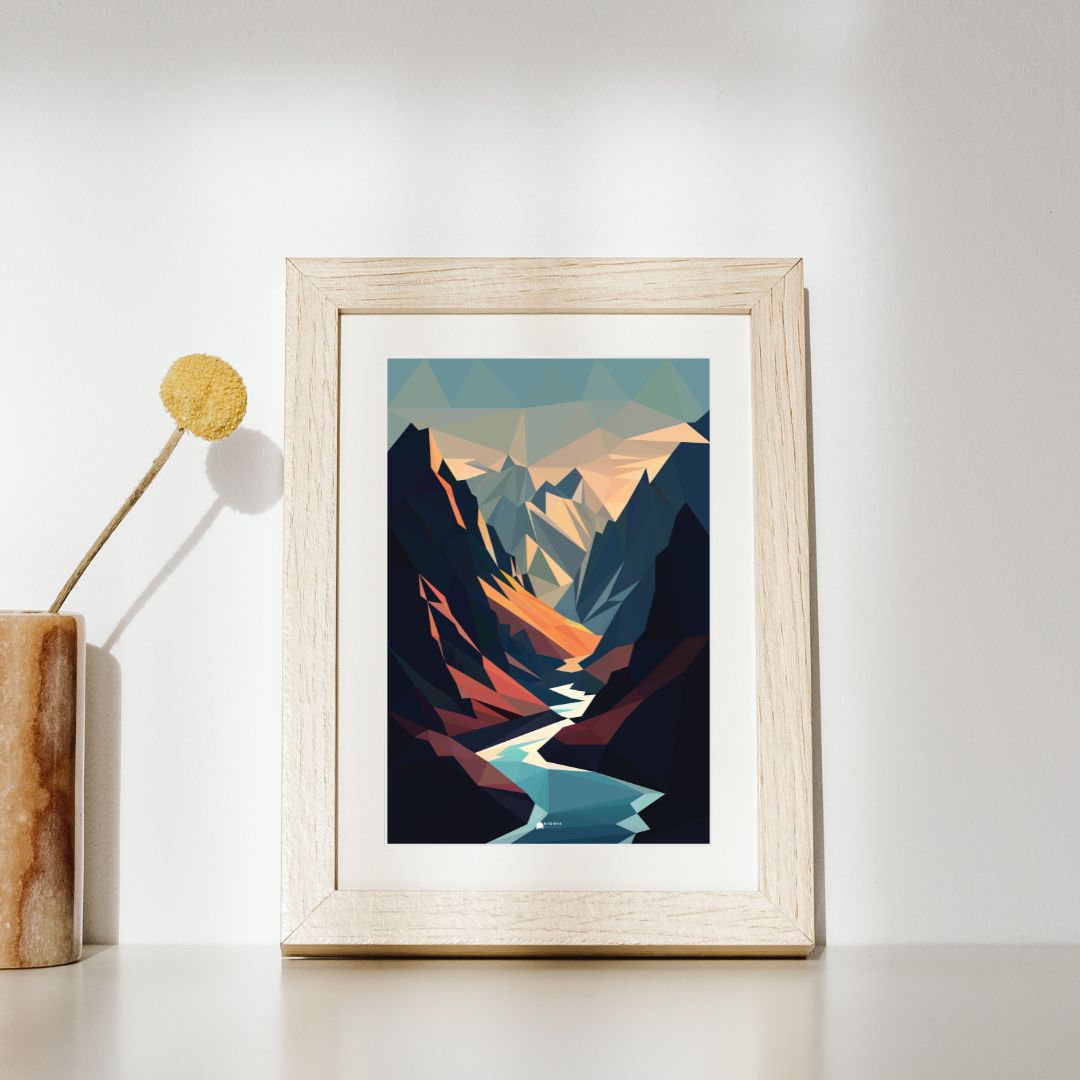 Colorful Brown Mountains Poster