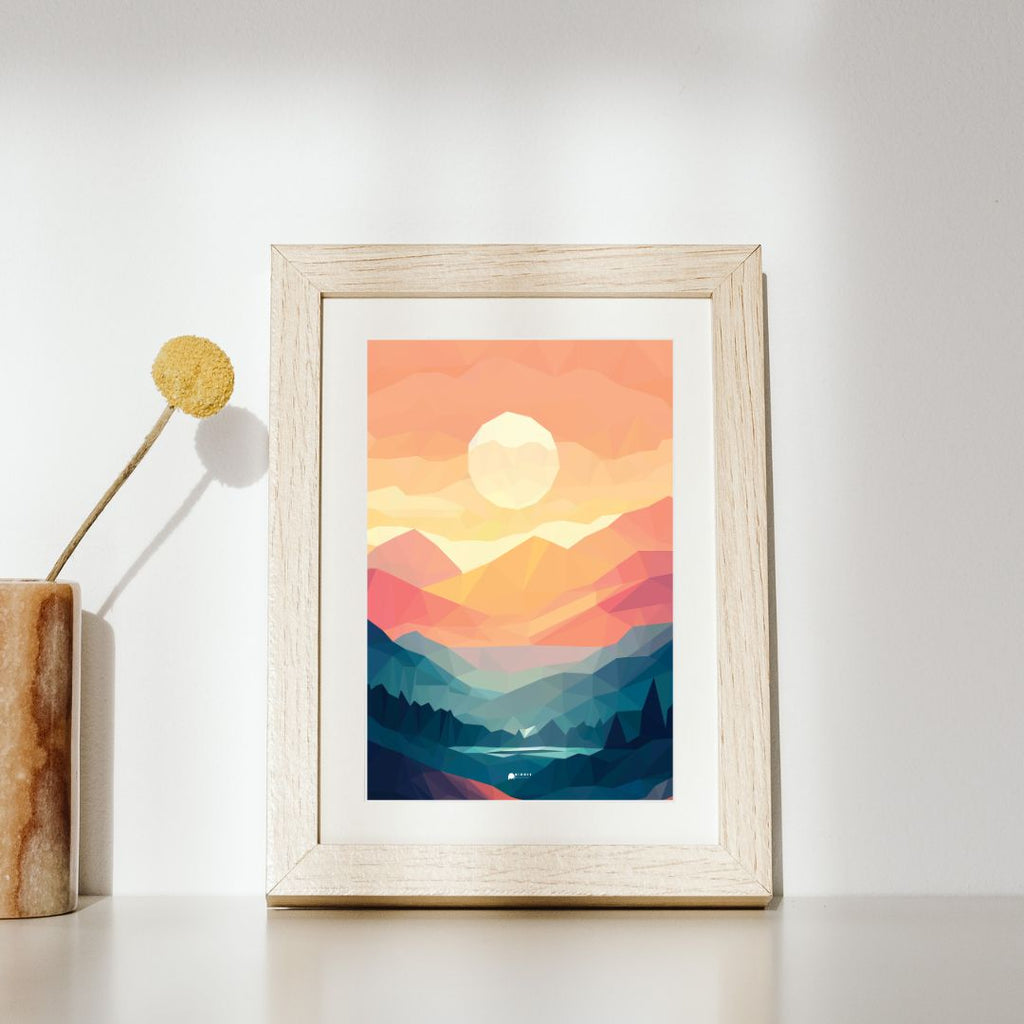 Colorful Blue Mountains Poster