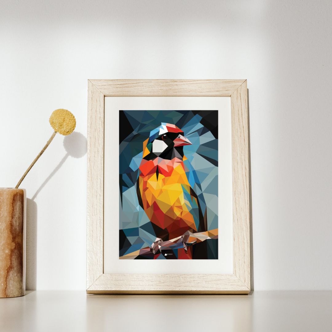 Birdie Low Poly Art Poster