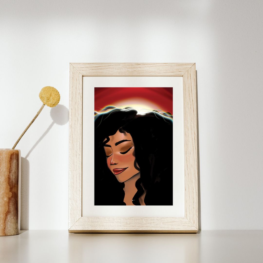 Red | Pixelated Digital Art Poster