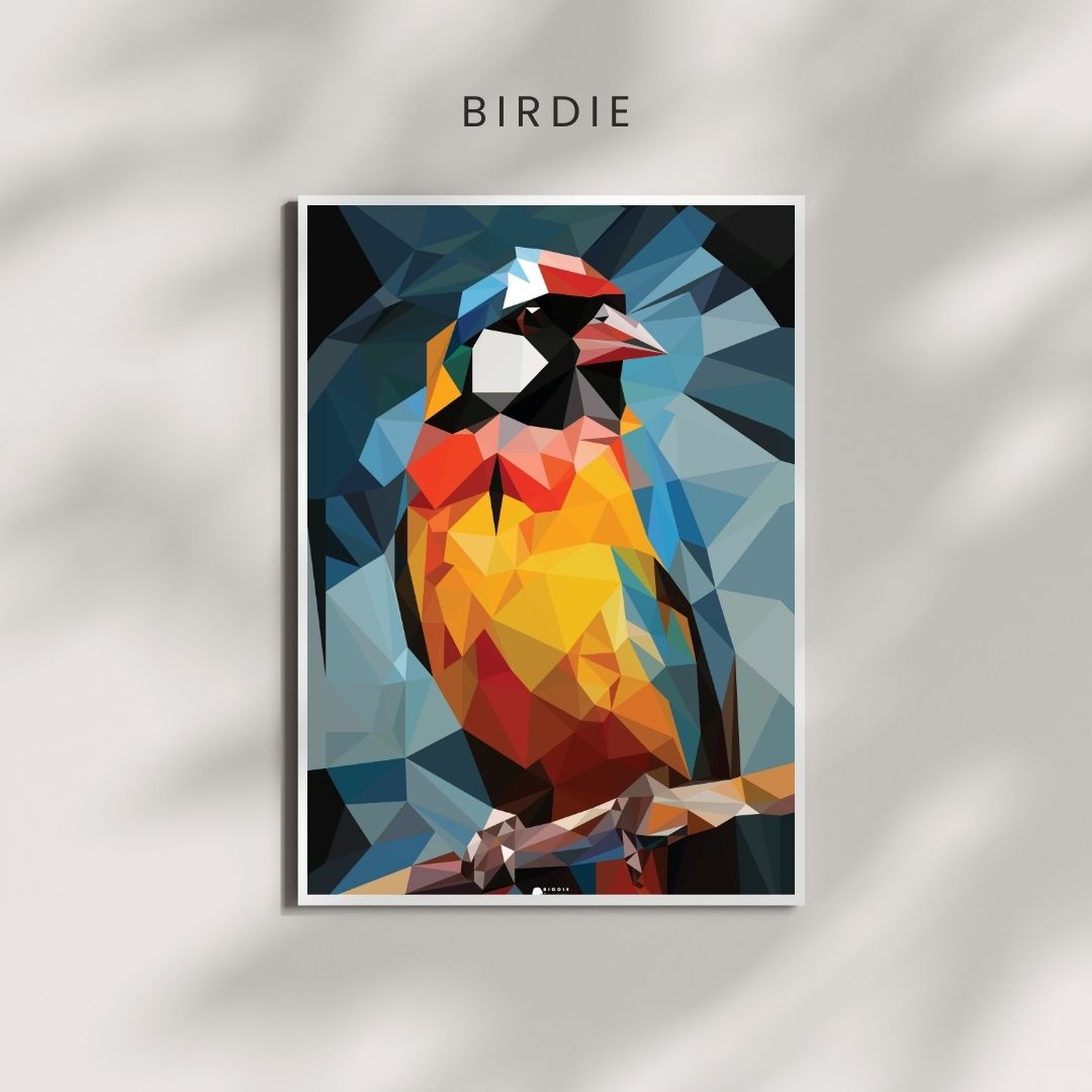 Birdie Low Poly Art Poster