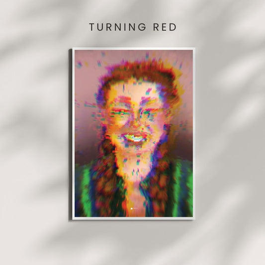 Turning Red | Pixelated Digital Art Poster