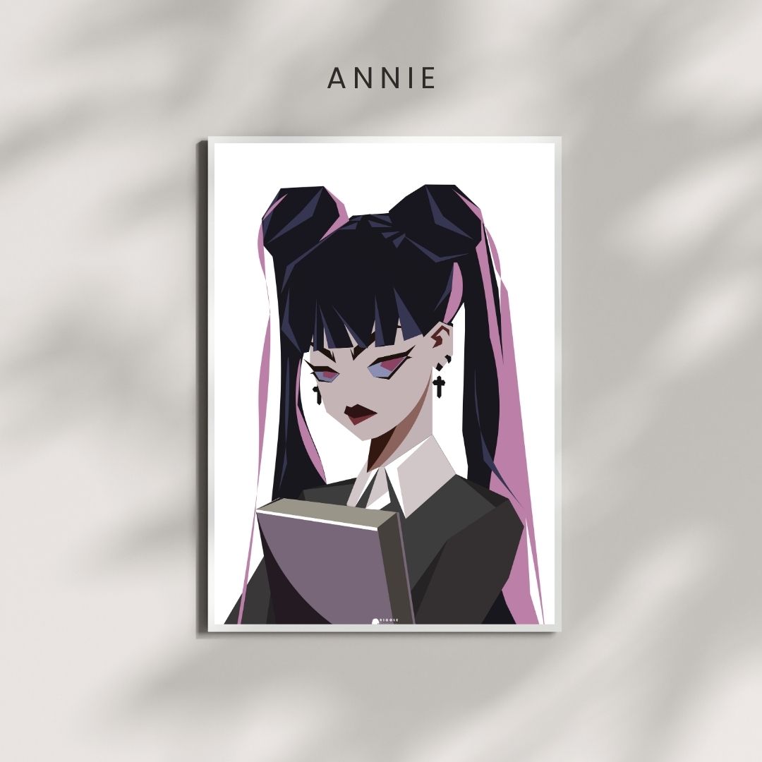 Annie Low Poly Illustrated Poster