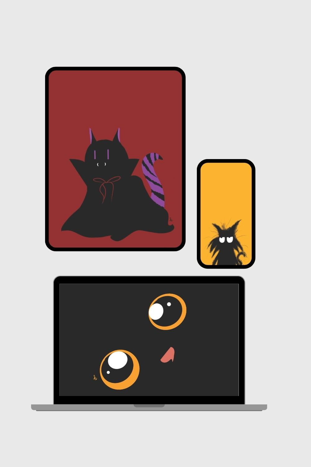 Cat Art Digital Bundle – Cute Cat Illustration Prints
